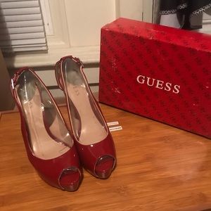 Sexy red patent leather shoes size 10 (NEW)